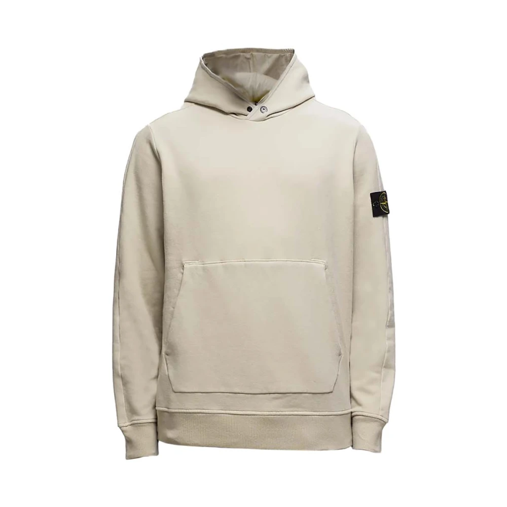 Stone Island Crème Hoodie van Katoen Beige Heren