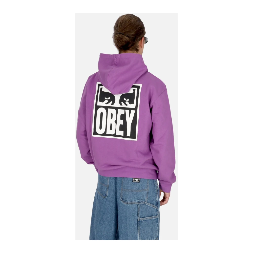 Obey Lichte Hoodie Mannen Eyes Icon 2 Purple Heren