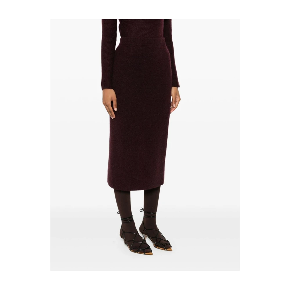 Fabiana Filippi Bordeaux Midi Rok Red Dames