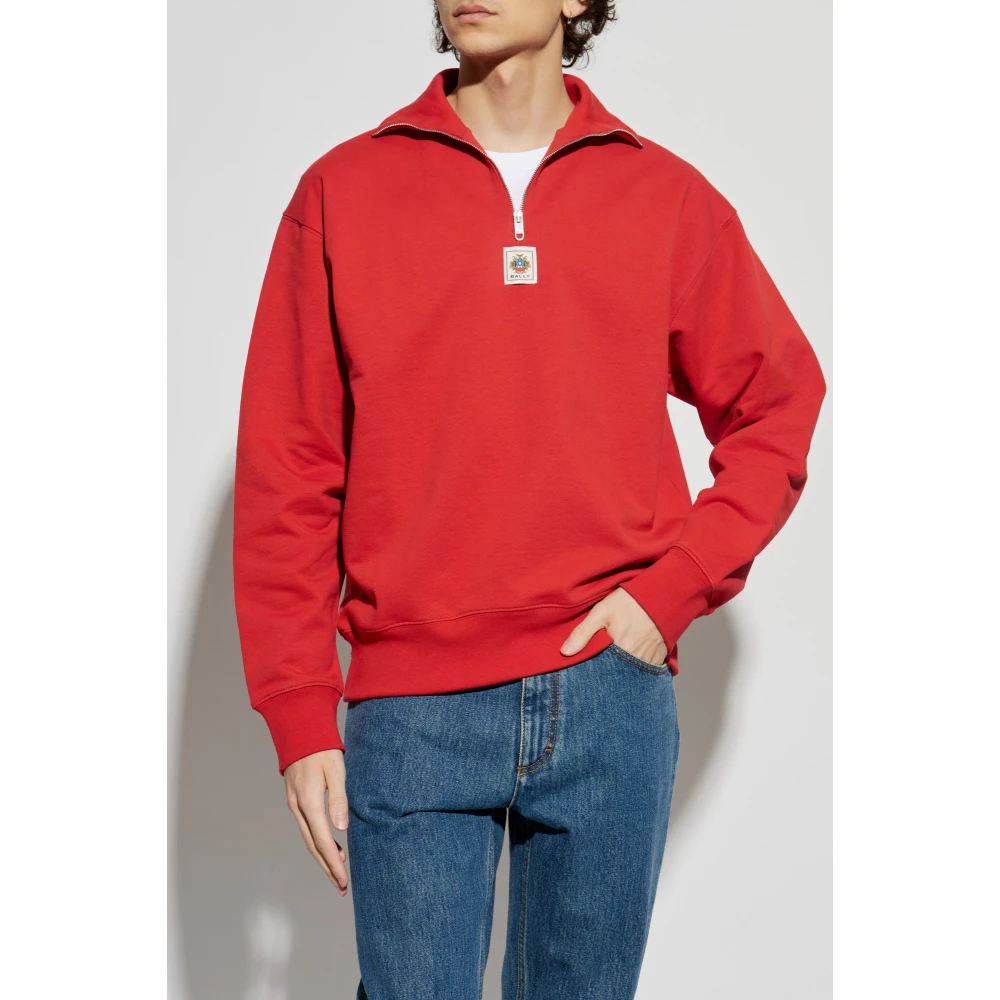 Bally Sweatshirt met opstaande kraag Red Heren