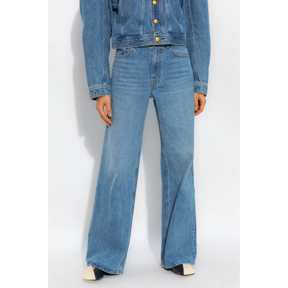 Ulla Johnson Elodie high-rise jeans met wijde pijpen Blue Dames