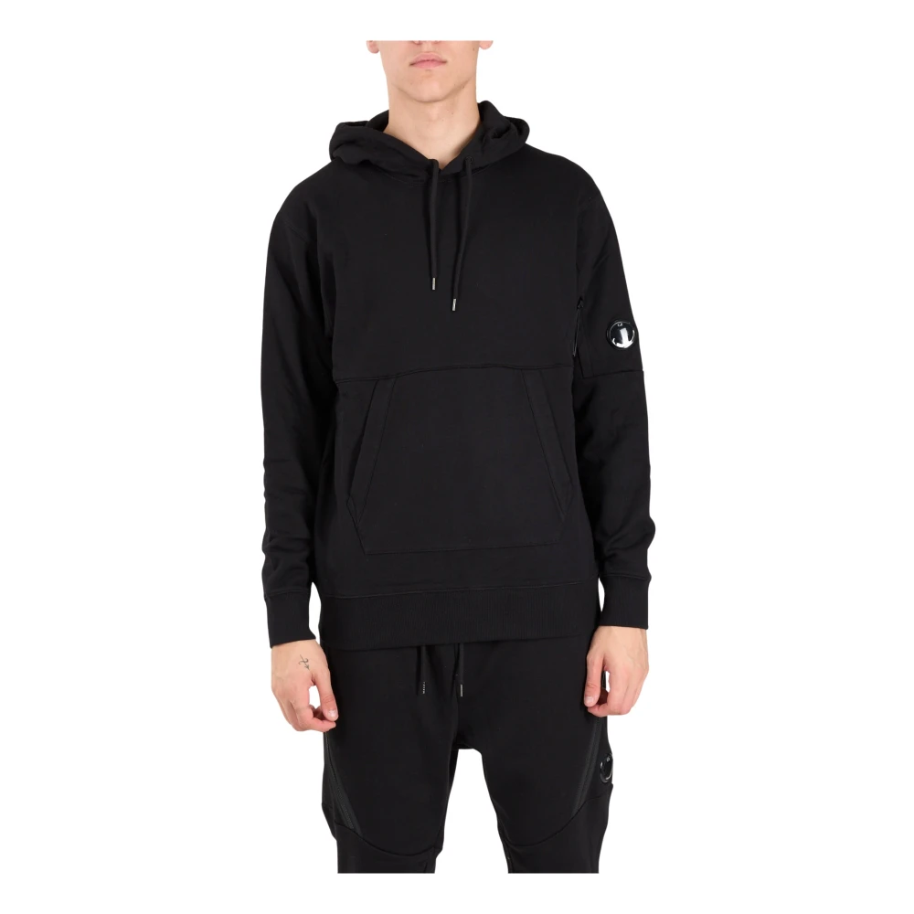 C.P. Company Katoenen hoodie met kangoeroezak Black Heren