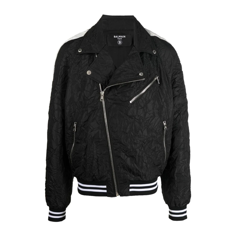 Balmain Men's Black Casual Bomber Jacket