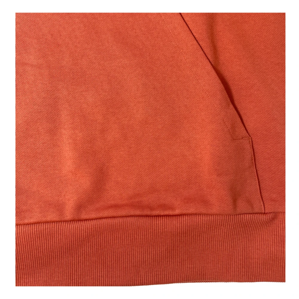 Calvin Klein Verhoogd Rubber Logo Heren Hoodie Terracotta Oranje Orange Heren