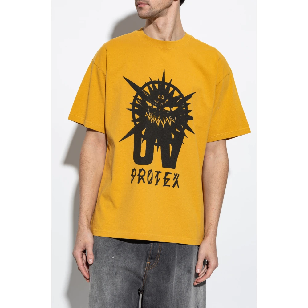 44 Label Group T-shirt met ronde hals Yellow Heren