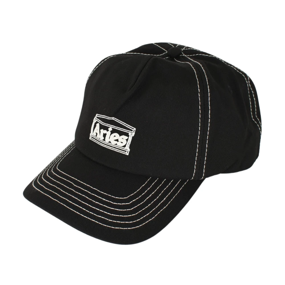 Aries Temple Baseballpet Geborduurd Logo Black Unisex