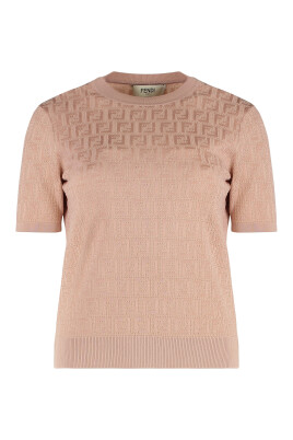 ribbed-hemline-jacquard-knit-t-shirt