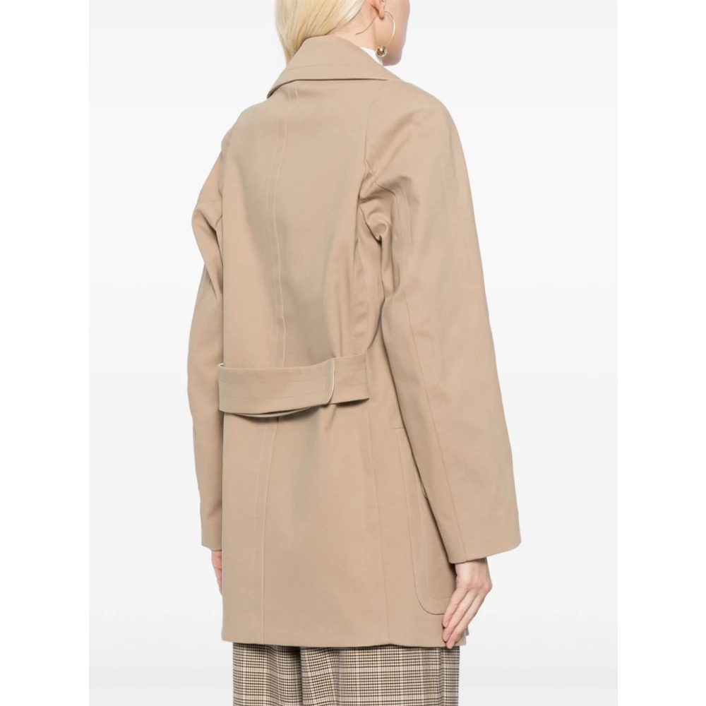 Dries Van Noten Korte Trenchcoat met Zakken Beige Dames