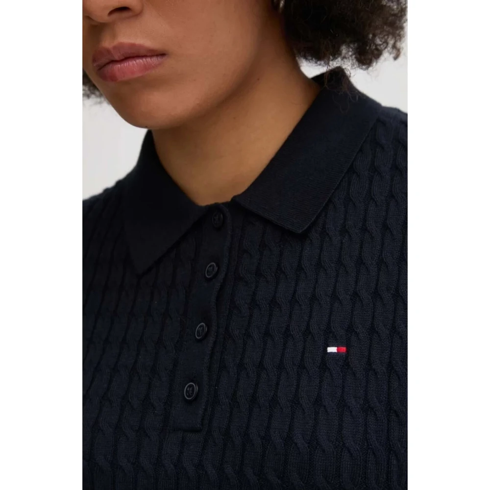 Tommy Hilfiger Blauw Katoenen Poloshirt Blue Heren