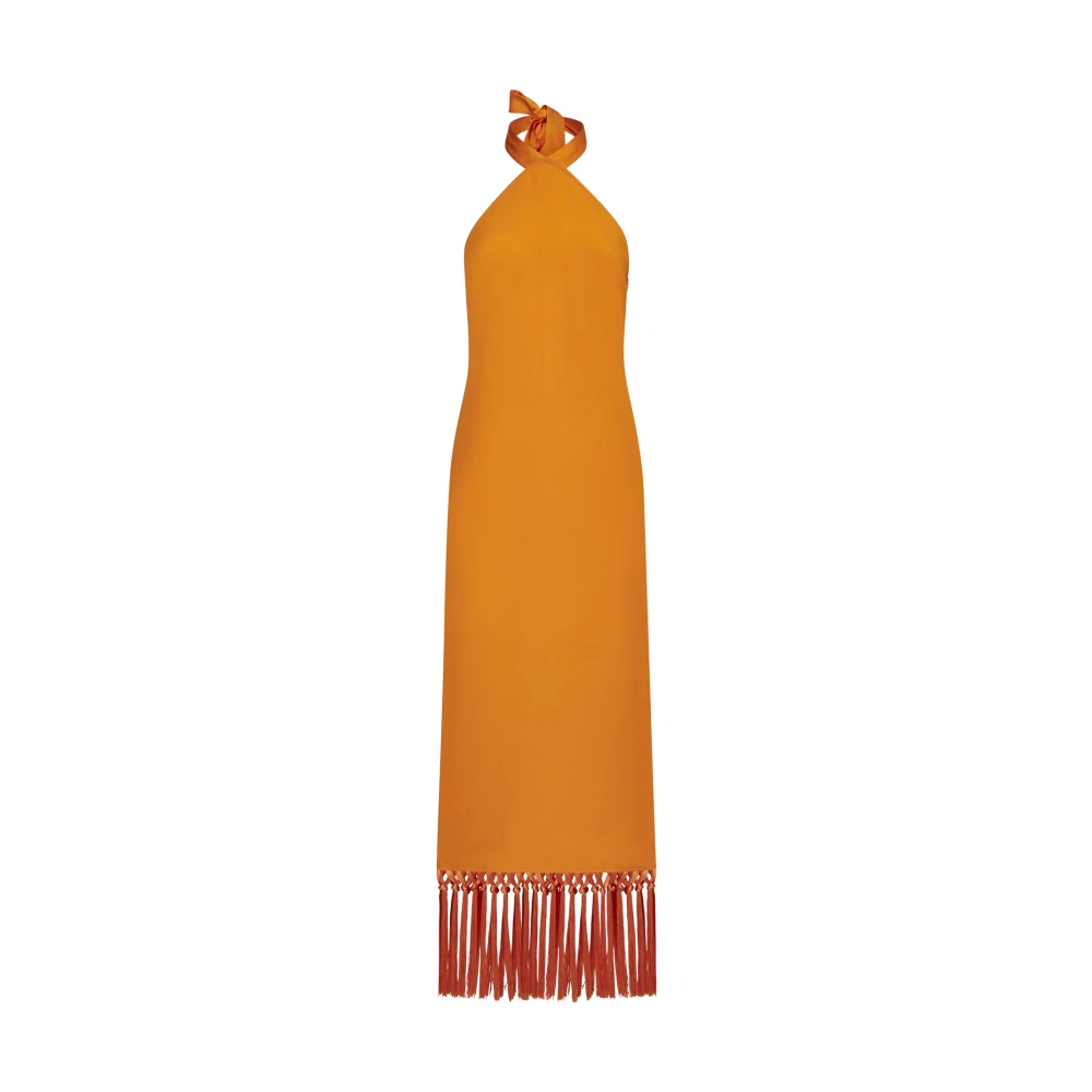 Taller Marmo Elegante Marmer Jurk Orange Dames
