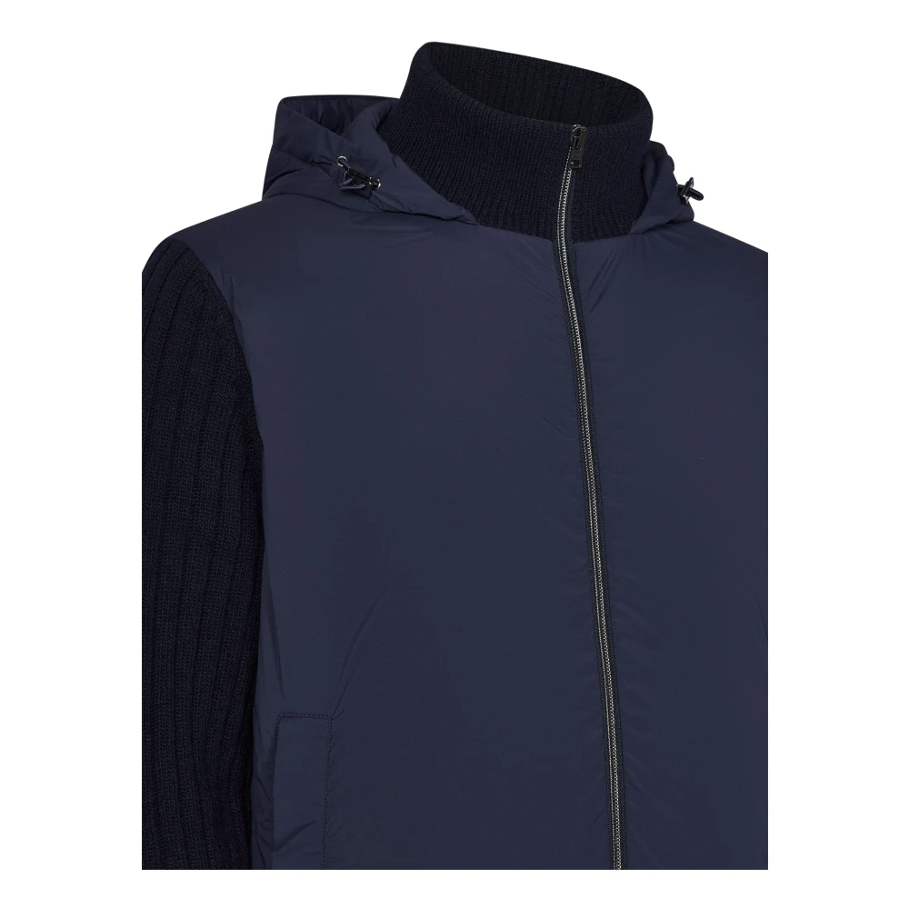 Herno Zip-through Sweatshirt Blue Heren