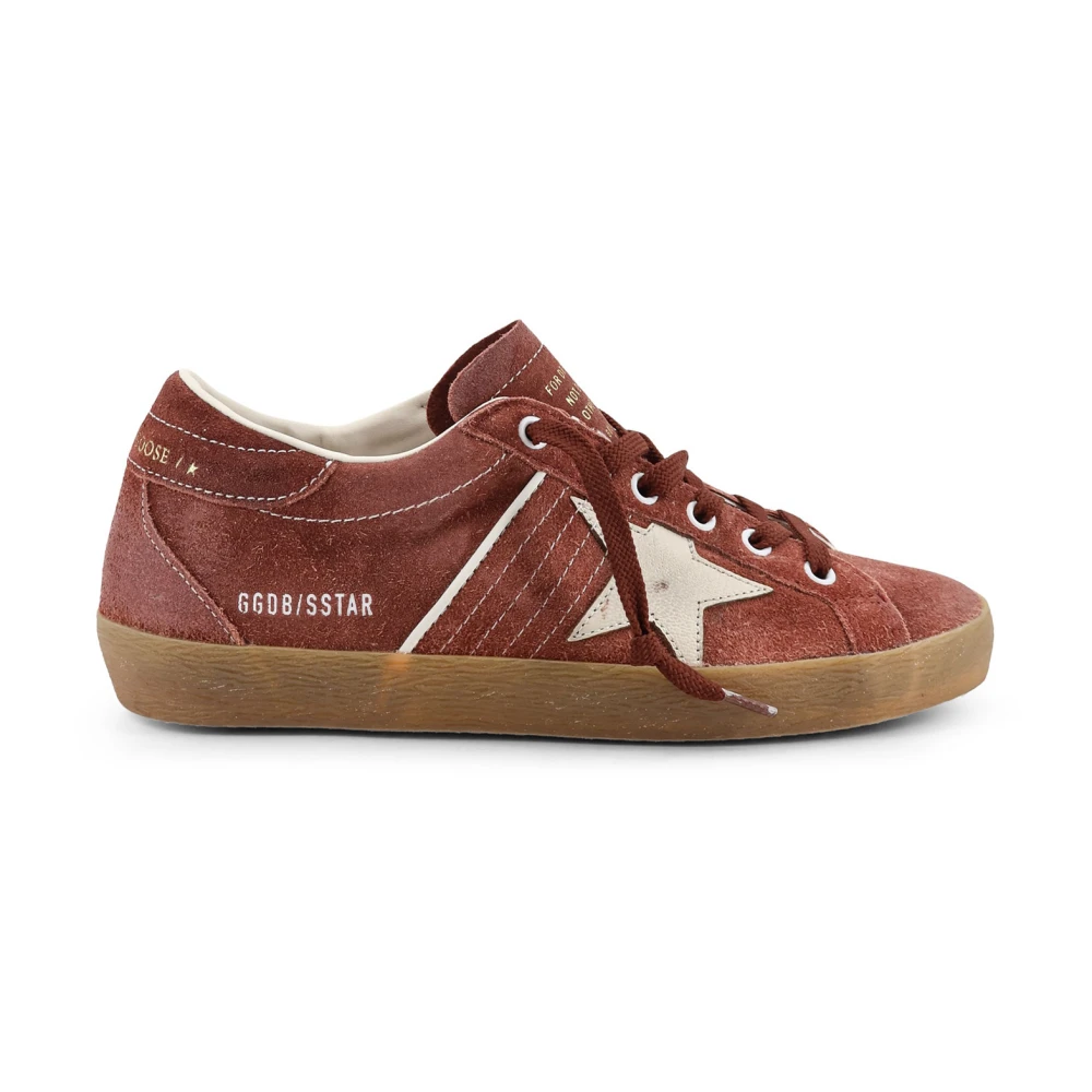 Golden Goose Women's Red Super-Star Suede Sneaker, Sneakers, 8 Uk, Shoes