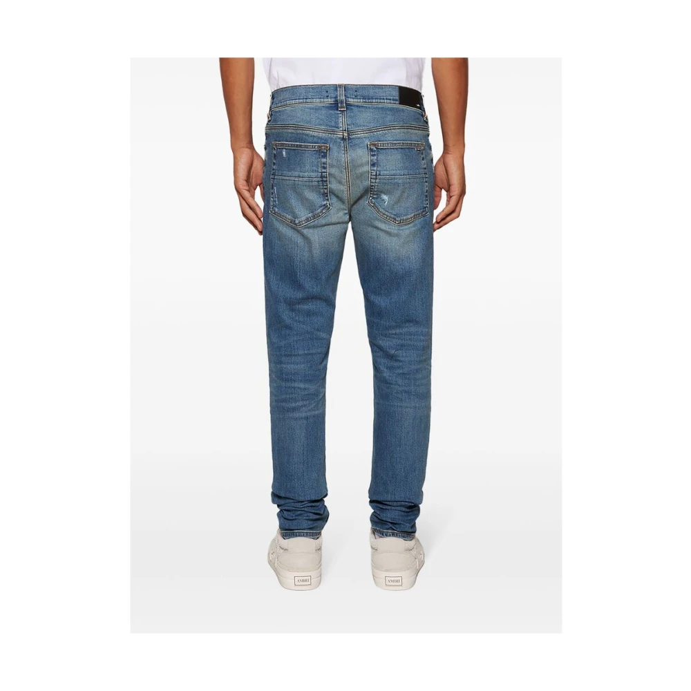 Amiri Blauwe Skinny Stretch Jeans met Logo Blue Heren