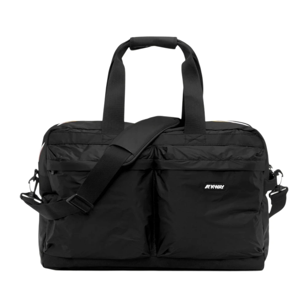 K-Way Mannelijk Zwart Tassen Heren, One Size, Polyester, Ardelu Duffle Bag