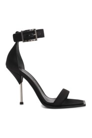 Alexander Mcqueen Silk Satin Heel Sandals