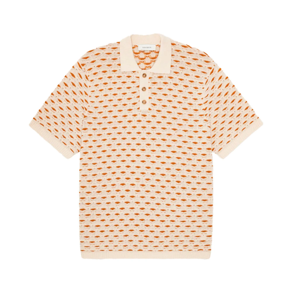 Les Deux Men's Beige Polo Shirts, Xl, Esmay Shell Knit Polo
