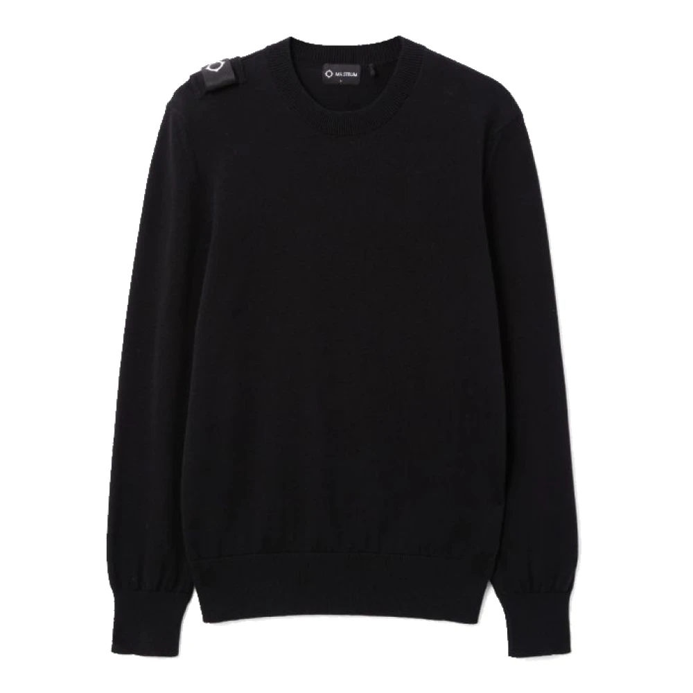 Ma.strum Zwart Crew Neck Gebreid Black Heren
