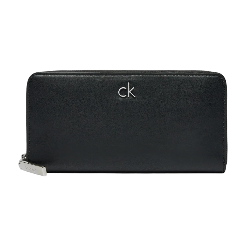 Calvin Klein Zwarte ritsportemonnee lente zomer vrouwen Black Dames