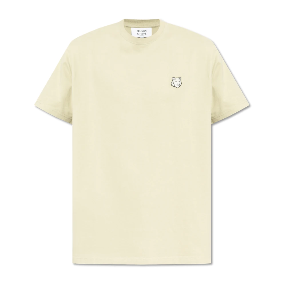 Maison Kitsuné T-shirt med logopatch Green, Herr