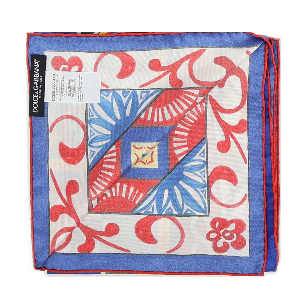 Dolce & Gabbana Geometrische Print Zijden Sjaal Multicolor Vierkant Multicolor Dames