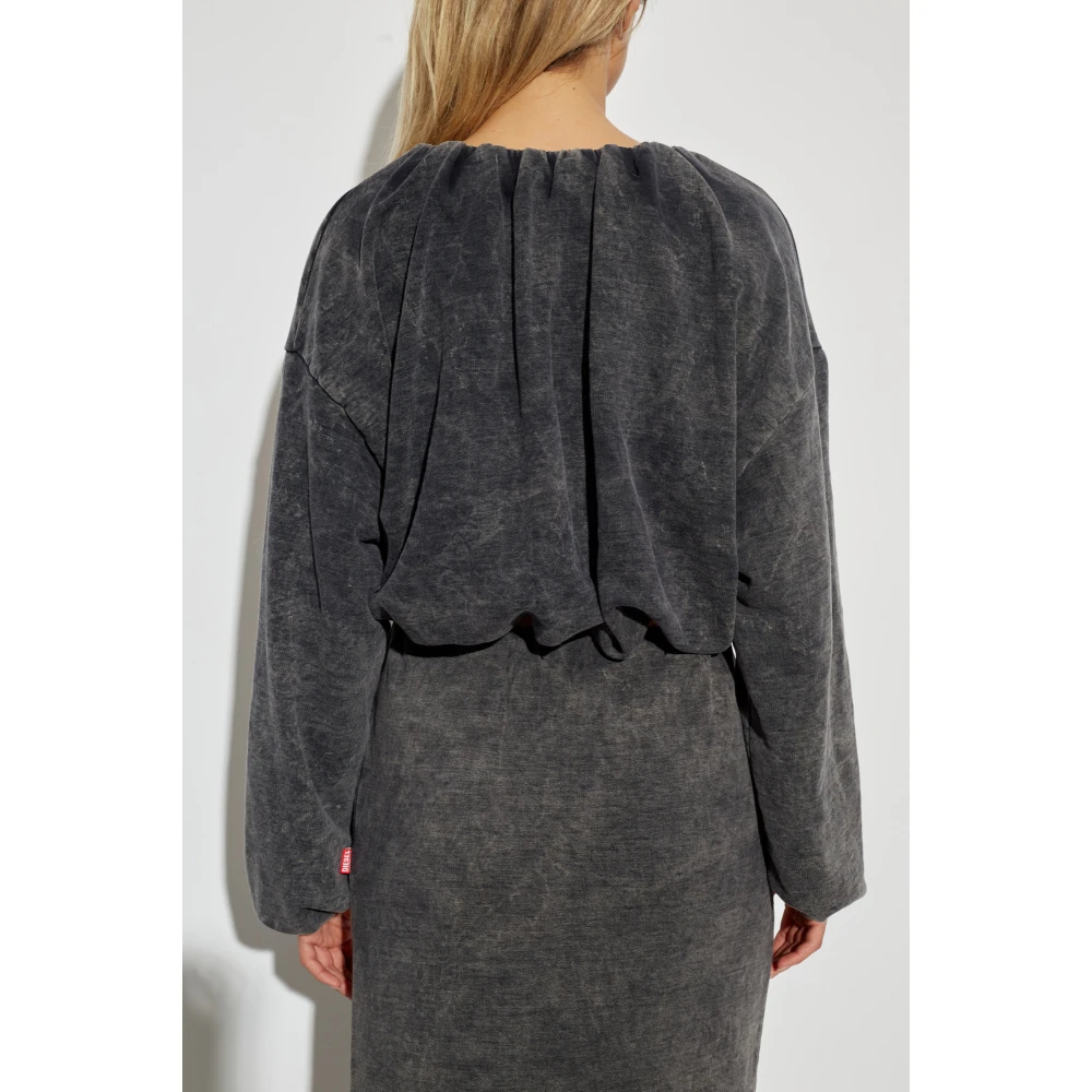 Diesel Korte sweatshirt F-Resy Gray Dames