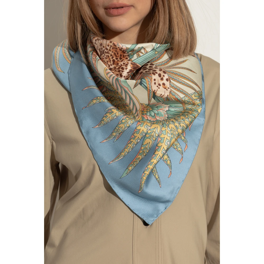 Salvatore Ferragamo Zijden sjaal met print Multicolor Dames
