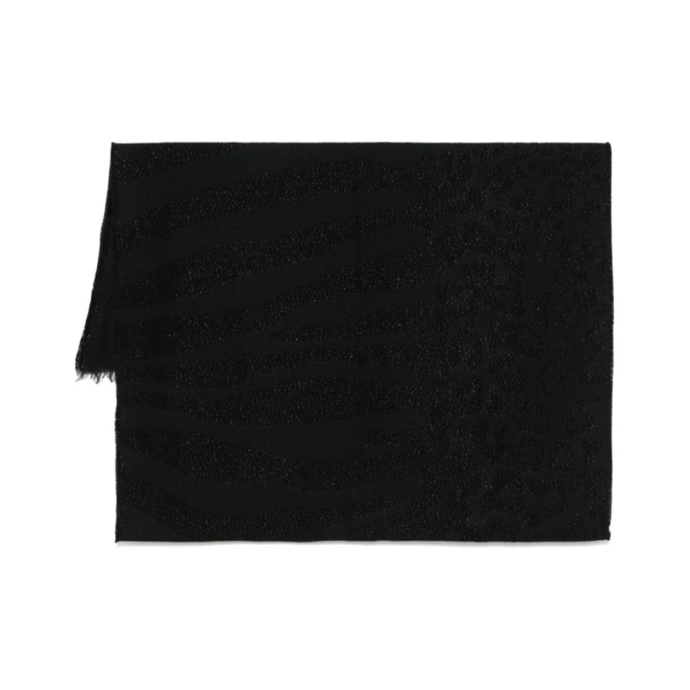 D'aniello Zwart Streep Patroon Omslagstijl Black Dames
