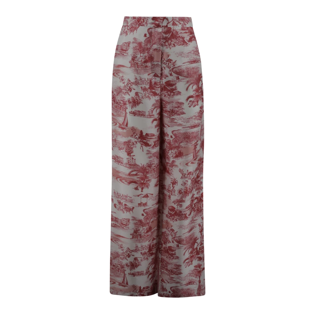 Max Mara Studio Rode Broek voor Vrouwen Multicolor Dames