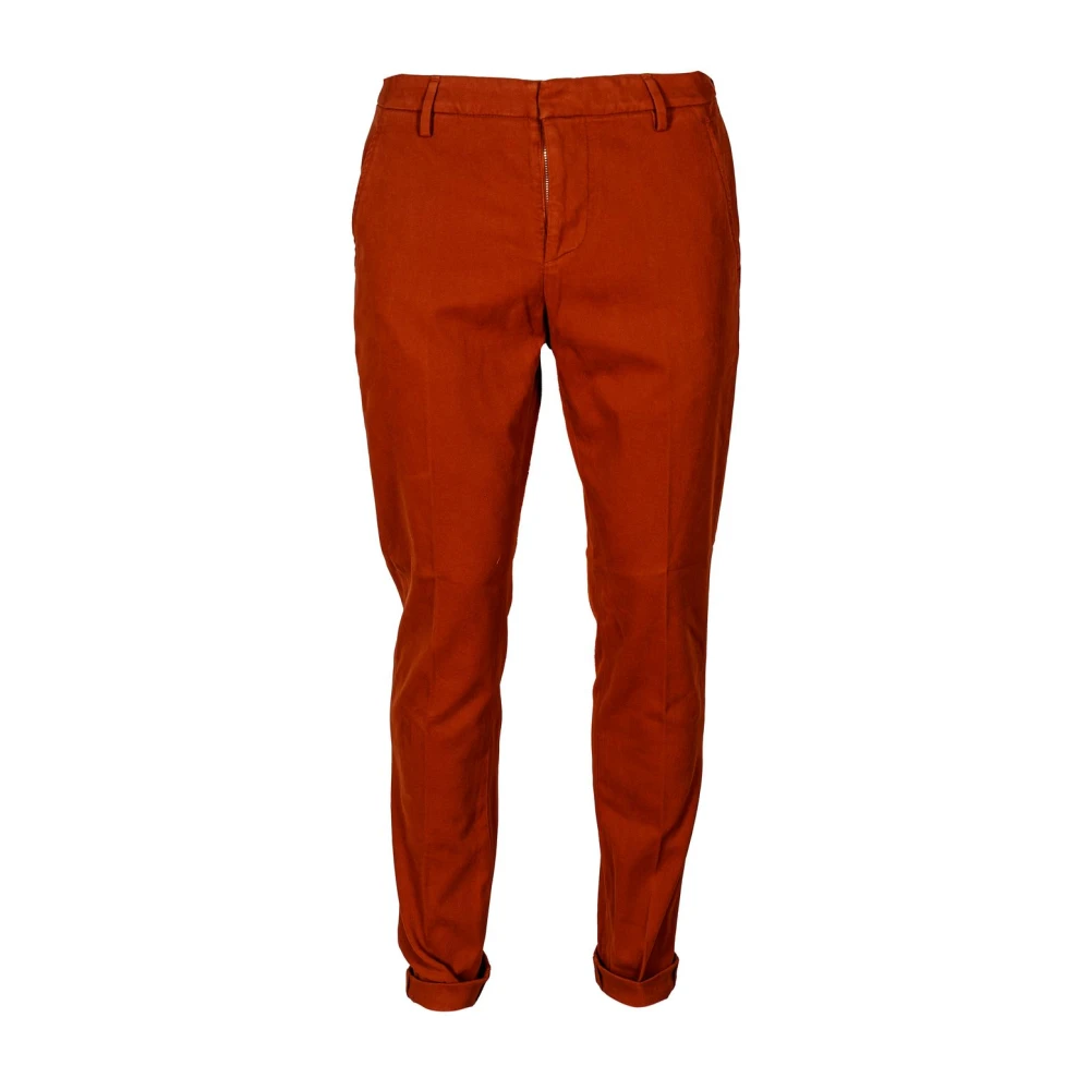 Dondup Slim Fit Katoenen Chino Broek Red Heren