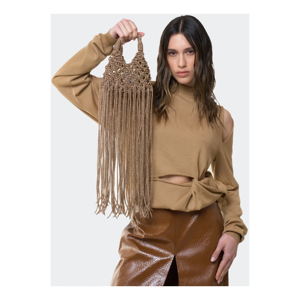Hibourama Mini Franje Tas Brown Dames