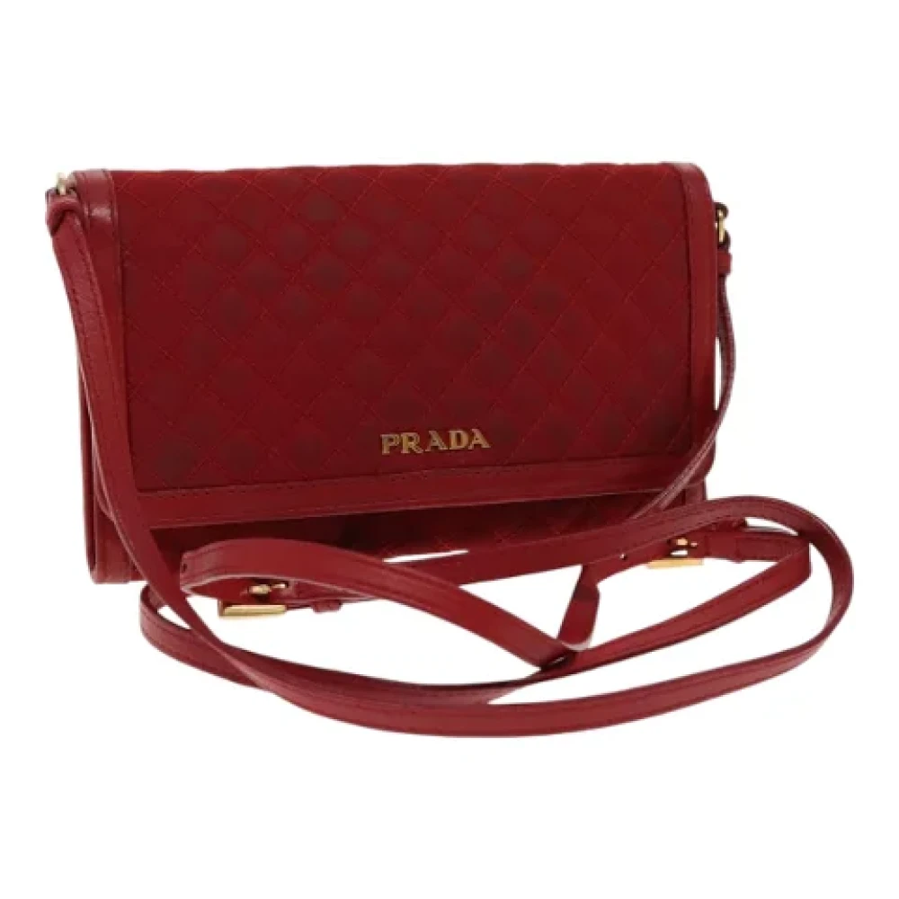 Prada Vintage Pre-owned Nylon prada-bags Red Dames