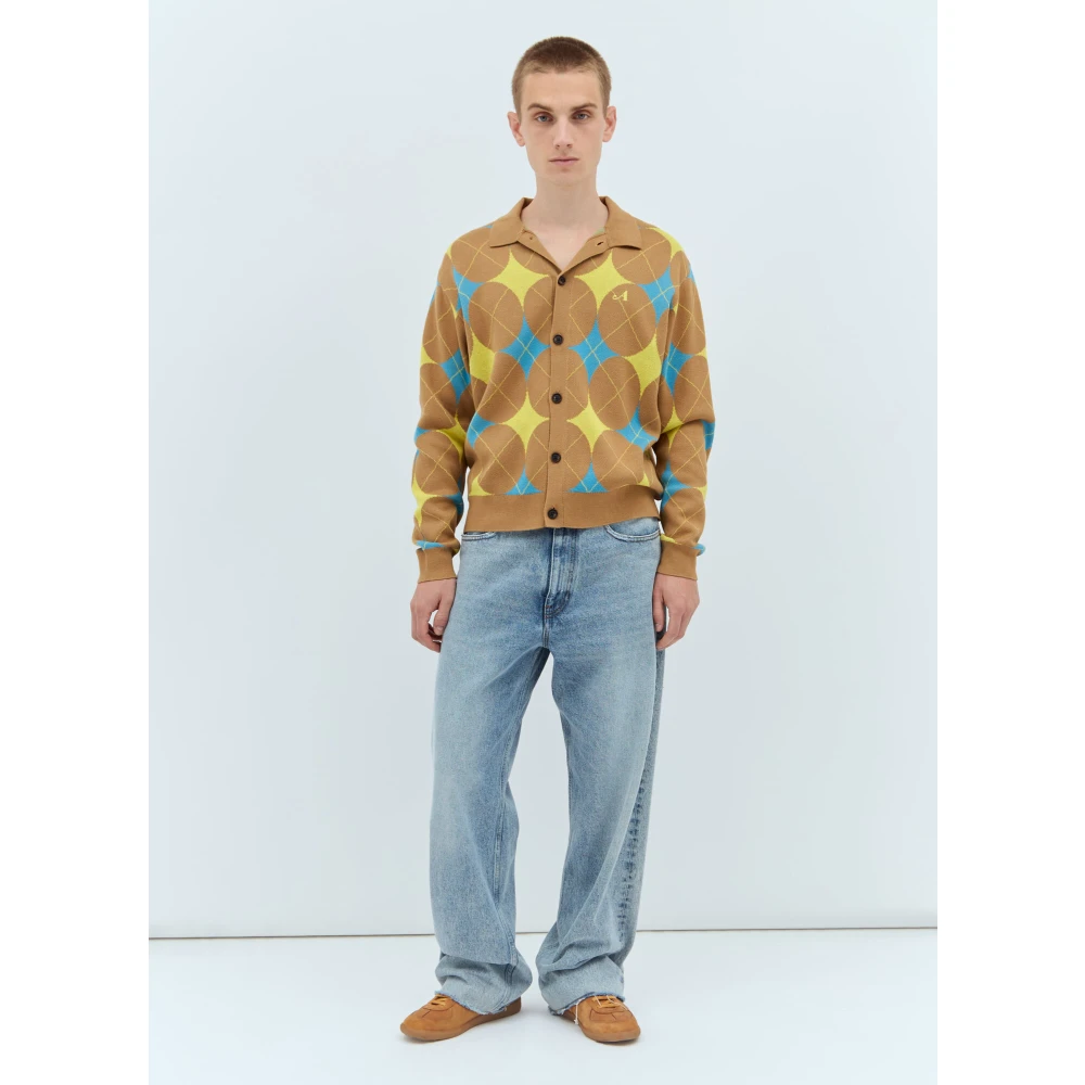Awake NY Argyle Gebreide Vest Multicolor Heren