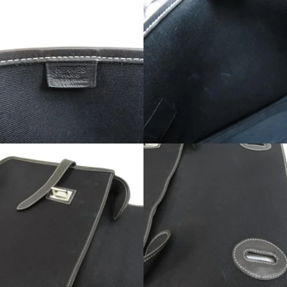 Hermès Vintage Pre-owned Leather handbags Black Dames