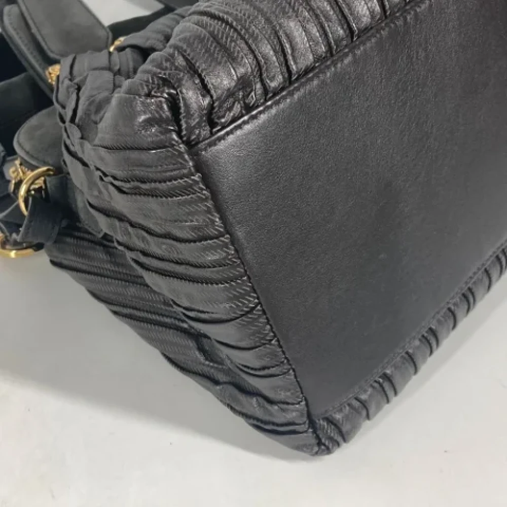 Bvlgari Vintage Pre-owned Fabric shoulder-bags Black Dames