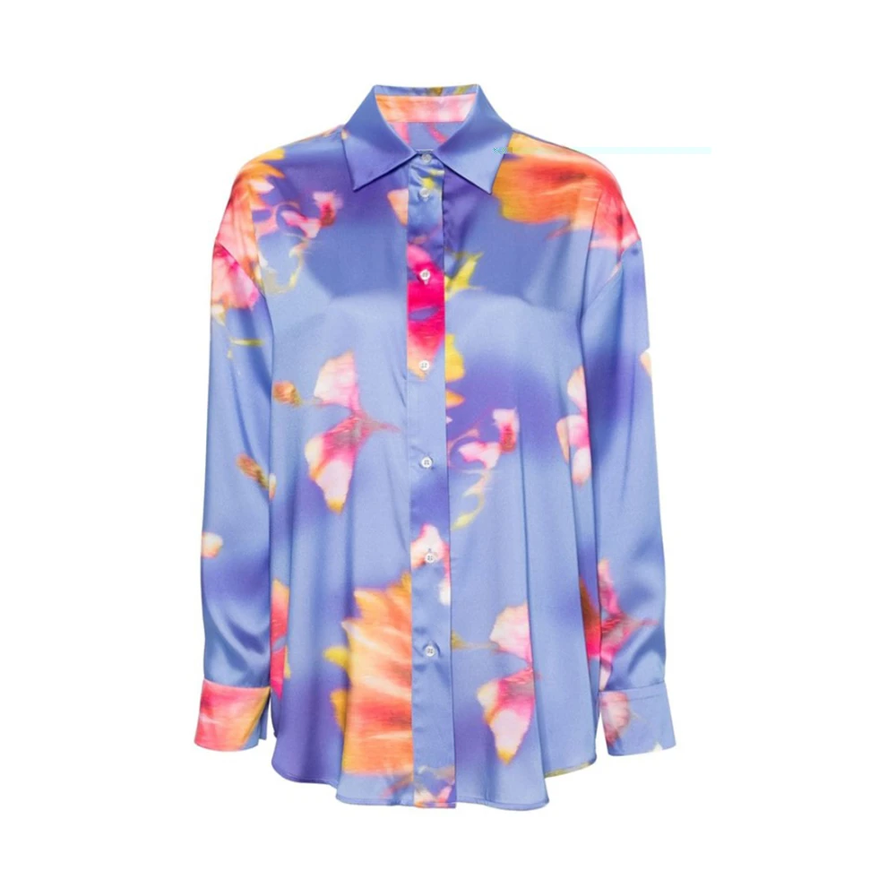 Msgm Bloemenprint satijnen shirt Multicolor Dames