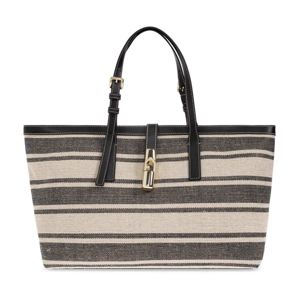 Furla Women's Black Shopping Bags, One Size, Debby Tote L