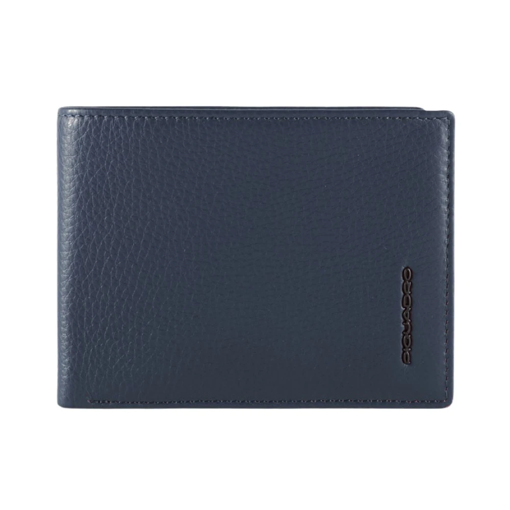 Piquadro Herren Blau Brieftasche Mit Münzfach Und Rfid-Blocker