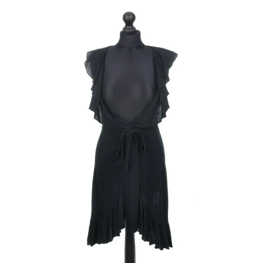 Valentino Vintage Pre-owned Viscose dresses Black Dames