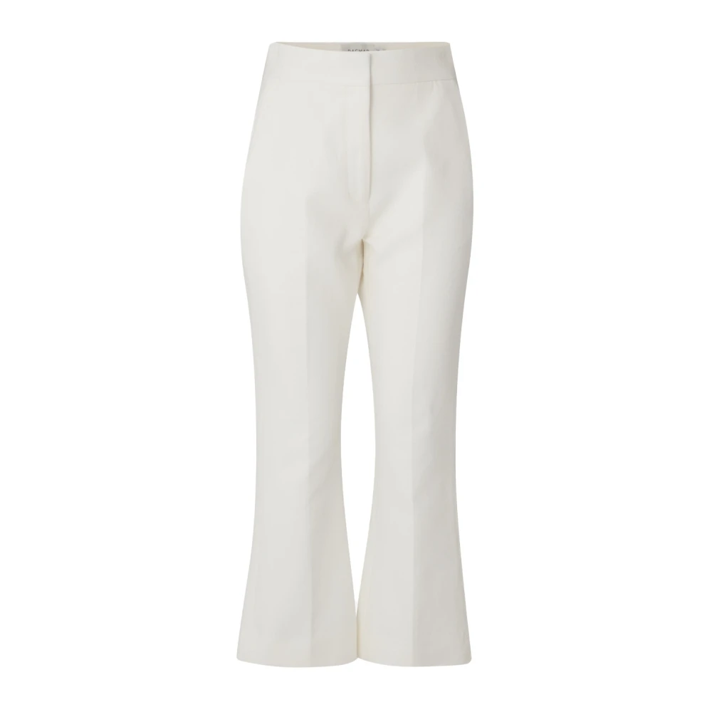 dagmar Texturerad Bomull Kick Flare Suit Pant White, Dam