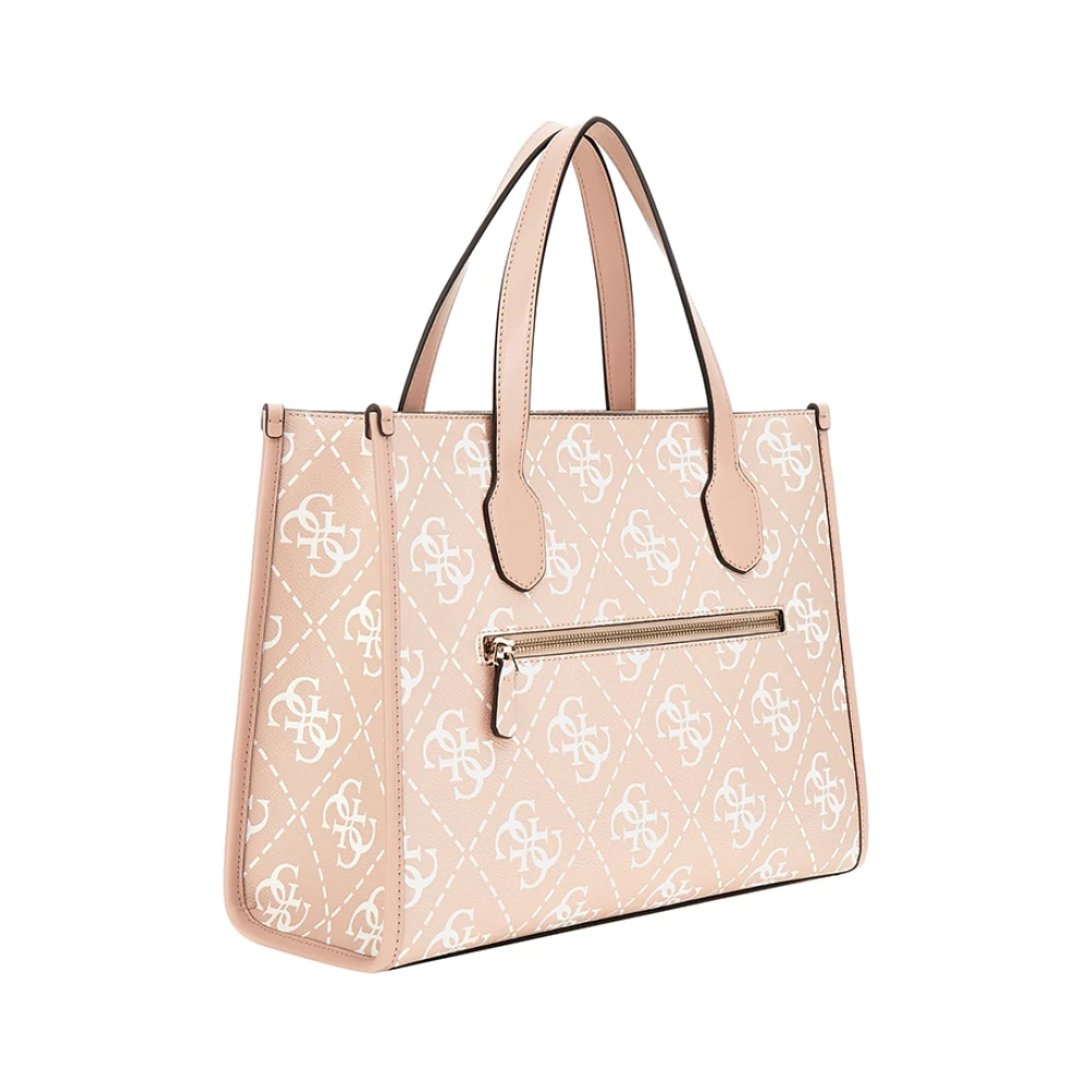 Guess Beige Schoudertas met Gouden Details Beige Dames
