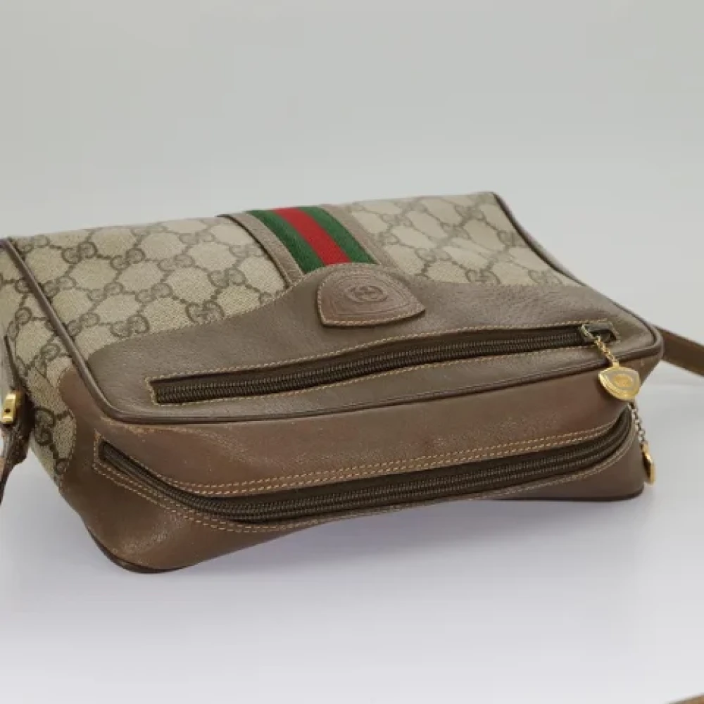 Gucci Vintage Pre-owned Canvas shoulder-bags Beige Dames