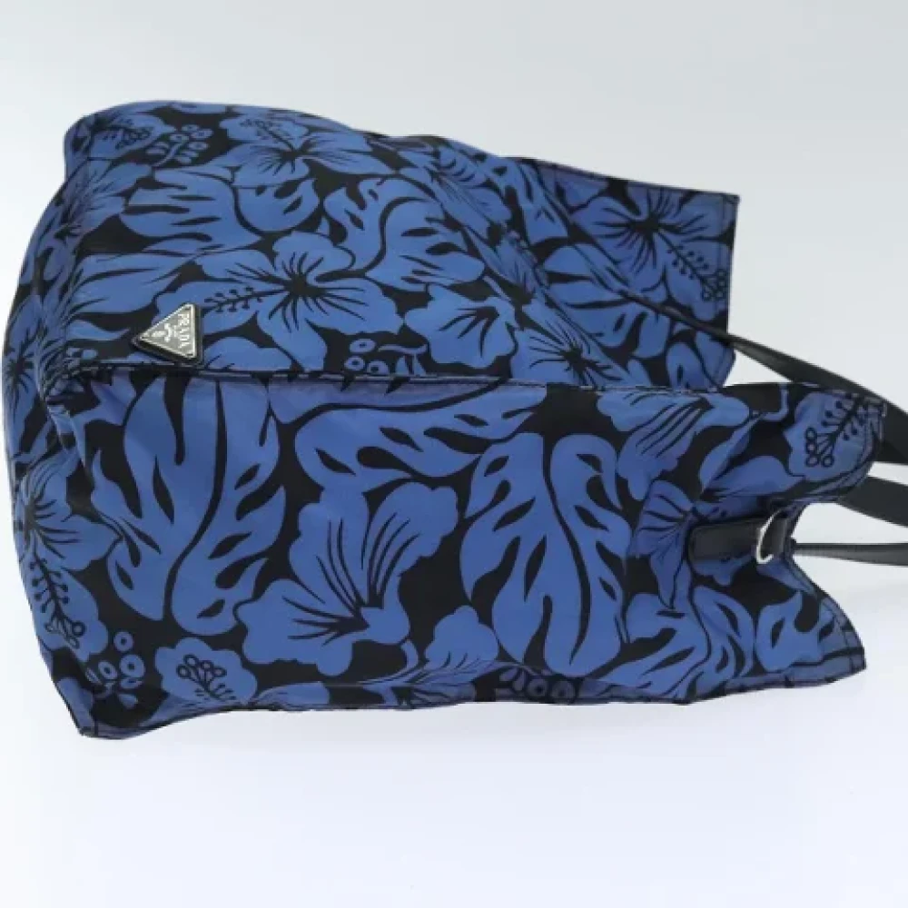 Prada Vintage Pre-owned Nylon prada-bags Blue Dames