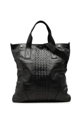 Pre-owned Woven-Trim Satchel