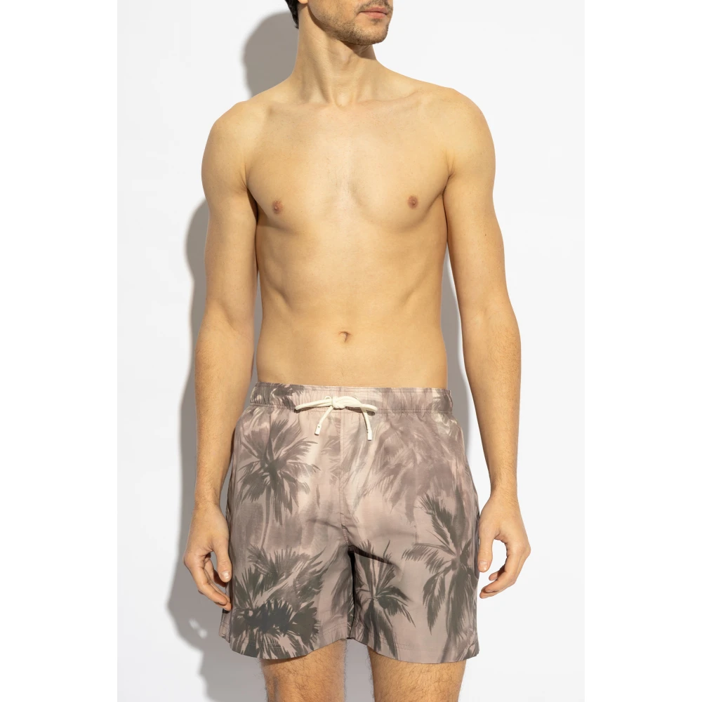 Palm Angels Zwembroek met print Gray Heren