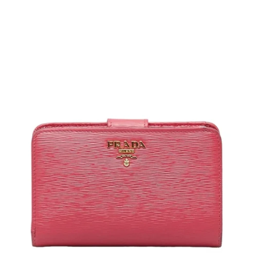 Prada Vintage Pre-owned Leather wallets Pink Dames