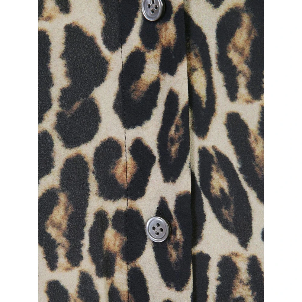 Theory Luipaardprint Georgette Shirt Multicolor Dames