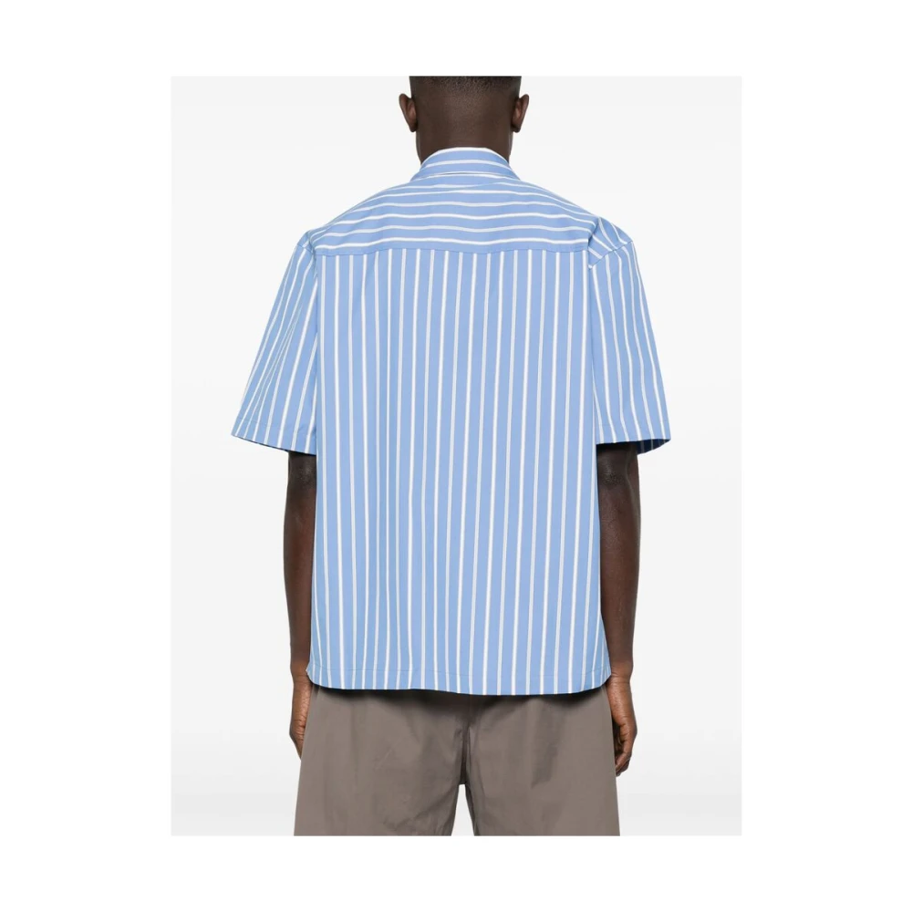 Axel Arigato Blauwe Button-Up Shirt met Logo Blue Heren