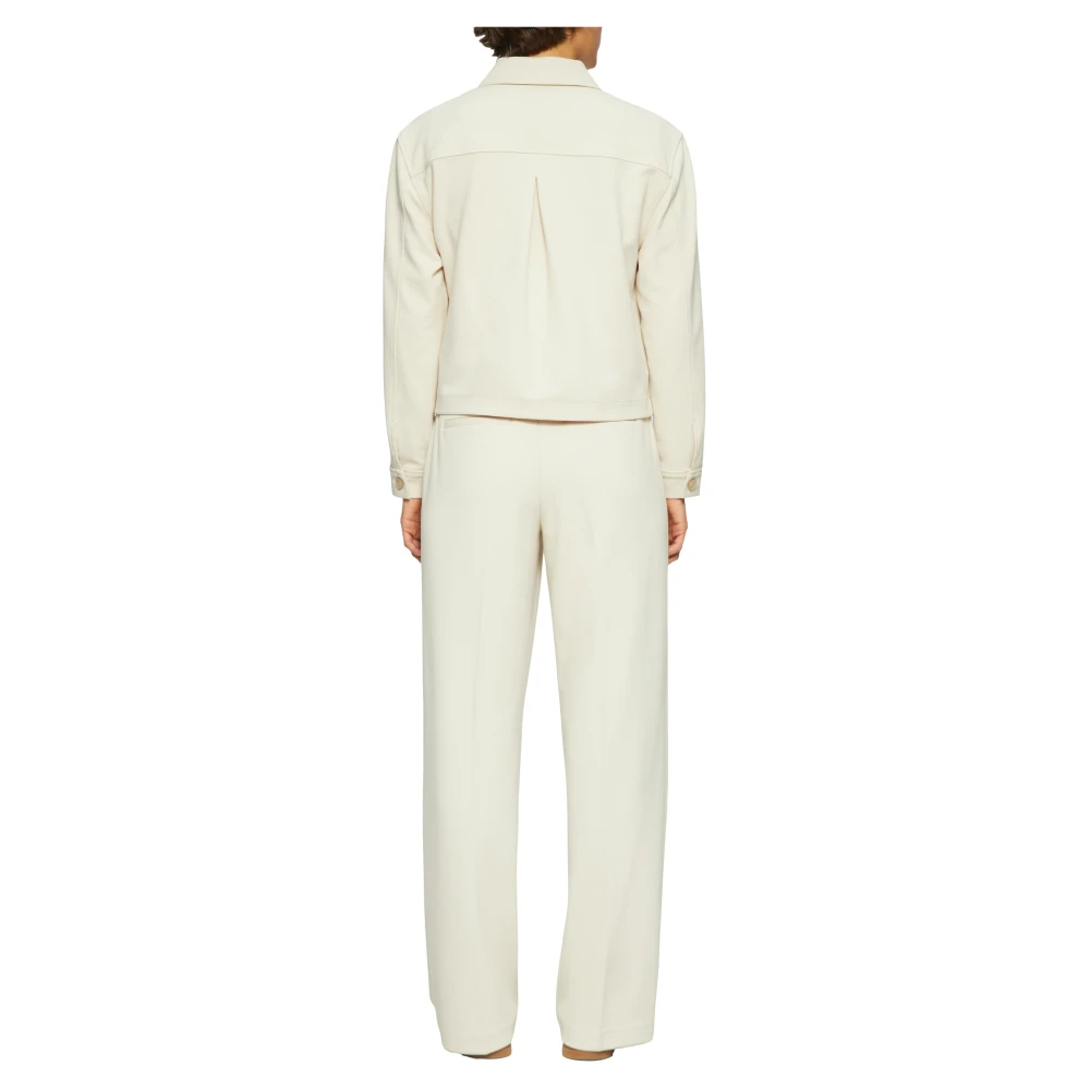 s.Oliver Relaxed Fit Gestreepte Jersey Jas Beige Dames