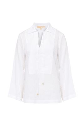 haut-en-lin-blanc-col-en-v