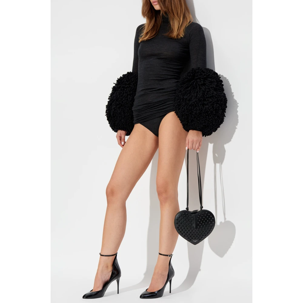 Alaïa Wollen coltrui bodysuit Black Dames